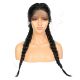 G1904817-v2 - Short Black Synthetic Hair Braided Wig  [FINAL SALE]