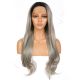 G1904807B-v2 - Long Grey Synthetic Hair Wig [FINAL SALE]