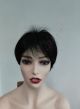 NIKI8H24 #STOP-1 - Short Black Wig 50% Synthetic Hair & 50% Human Hair #STOP-1 [Final Sale]