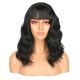 DM1707394-v4 - Long Black Synthetic Hair Wig With Bangs  [FINAL SALE]