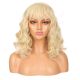 DM1707395-v4 - Short Blonde Synthetic Hair Wig With Bangs [FINAL SALE]