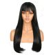 DM1707542-v4 - Long Black Synthetic Hair Wig With Bangs [FINAL SALE]