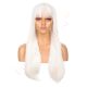 DM1707545-v4 - Long White Synthetic Hair Wig With Bangs [FINAL SALE]