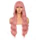 DM1810937-v4 - Long Pink Synthetic Hair Wig With Bangs [FINAL SALE]