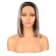 G1901635-v3 - Short Ombre Grey Synthetic Hair Wig  [FINAL SALE]