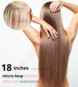18 Inch Micro-loops Remy Hair