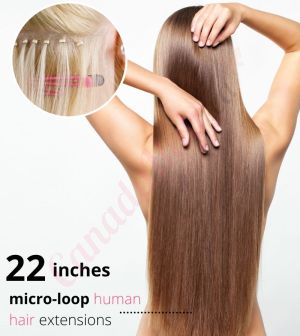 22 Inch Micro-loops Human Hair