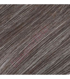14 inch Wavy Clip-ins Remy Human Hair Dark Brown Grey #230 85g