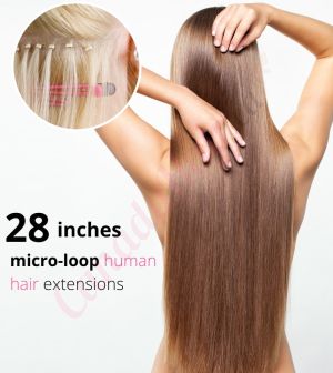28 Inch Micro-loops Human Hair