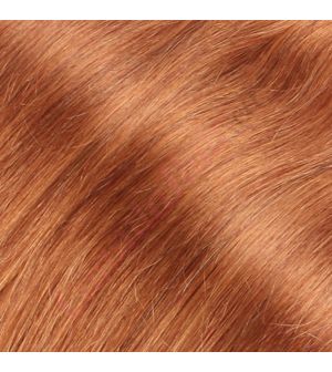 14 inch Wavy Clip-ins Remy Human Hair Ginger #30 85g