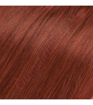 14 inch Wavy Clip-ins Remy Human Hair Dark Auburn #33 85g