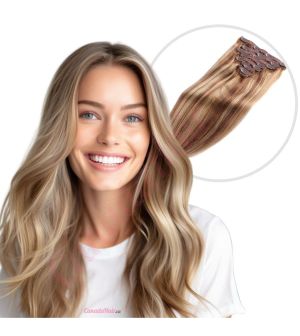 Chestnut Brown Balayage #6t6/18 Clip-ins Human Hair