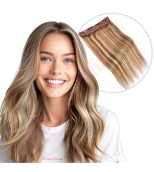 Chestnut Brown Balayage Invisible Wire Human Hair