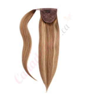 Chestnut Brown Balayage #6t6/18 Ponytail Human Hair