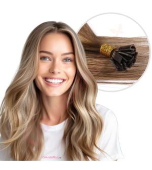 Chestnut Brown Balayage #6t6/18 Fusion Human Hair