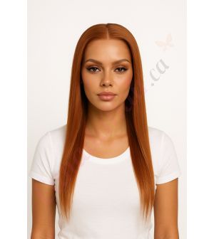 Abigail - Long Redhead Remy Human Hair Wig 18 Inches 