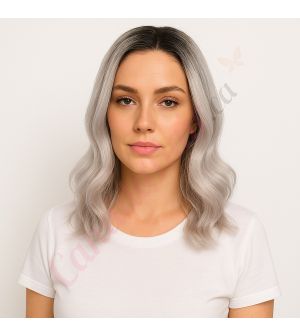 Alexis - Short Grey Remy Human Hair Wig 14 Inches Bob Wig 