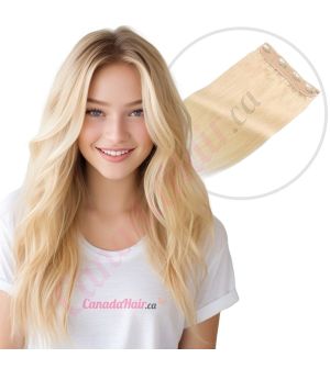 Bleach Blonde #613 Invisible Wire Human Hair