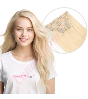 Blonde #60 Clip-ins Human Hair