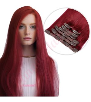 Burgundy Clip-ins Human Hair