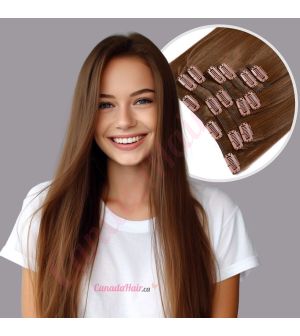 Chestnut Brown #6 Clip-ins Synthetic Hair [FINAL SALE]