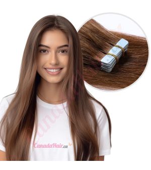 Chestnut Brown #6 Tape-ins Human Hair
