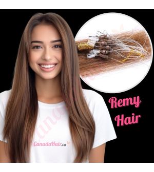 Chestnut Brown #6 Micro-loops Remy Hair