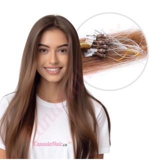rallonges micro-billes cheveux naturels	Brun noisette #6