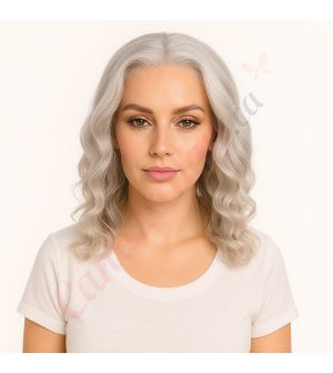 Chloe - Short Silver Remy Human Hair Wig 14 Inches Bob Wig