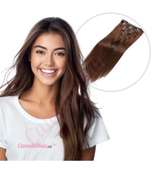 Brown #4 Clip-ins Human Hair