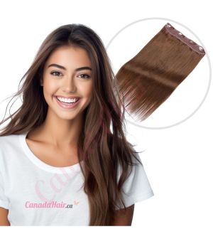 Brown #4 Invisible Wire Human Hair