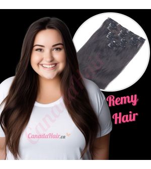 Black/Brown #1b Clip-ins Remy Hair
