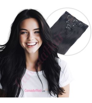Jet Black #1 Clip-ins Human Hair