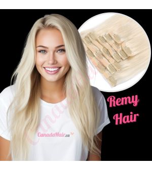Platinum Blonde Clip-ins Remy Hair