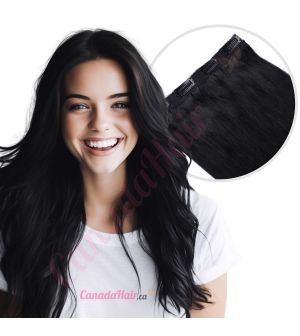 Jet Black #1 Clip-in Volumizer - Human Hair