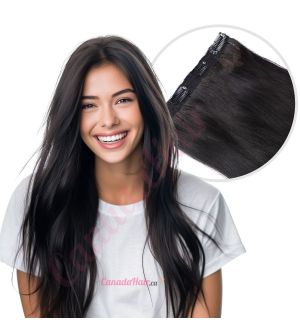 Black / Brown #1b Clip-in Volumizer - Human Hair