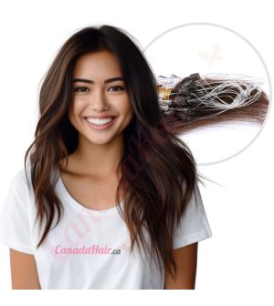 Dark Brown #2 Micro-loops Human Hair