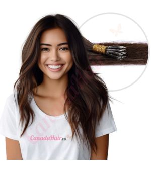 Dark Brown #2 Nano-Rings Human Hair