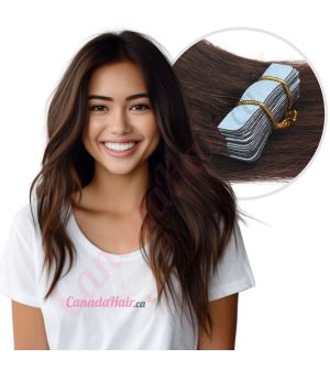 Dark Brown #2 Tape-ins Human Hair