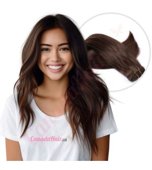 Dark Brown #2 Sew-ins Human Hair