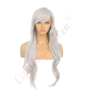 DM1611034-v4 Grey Extra Long Synthetic Hair Wig with Bangs [FINAL SALE]
