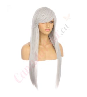 DM1611055-v4 Grey Extra Long Synthetic Hair Wig with Bangs [FINAL SALE]