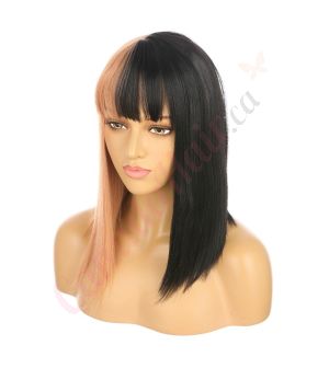 DM1810895-v4 Split Dye Short Synthetic Hair Wig with Bangs [FINAL SALE]
