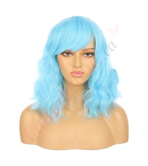DM1810924-v4 Electric Blue Short Synthetic Hair Wig with Bangs [FINAL SALE]