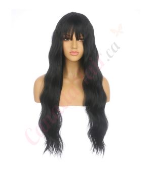 DM1810940-v4 Black Long Synthetic Hair Wig with Bangs [FINAL SALE]