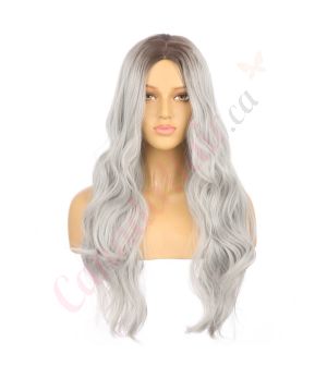 DM2031276-v4 Ombre Grey Long Synthetic Hair Wig  [FINAL SALE]
