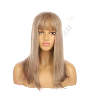 DM2031299-v4 Honey Blonde Long Synthetic Hair Wig with Bangs [FINAL SALE]