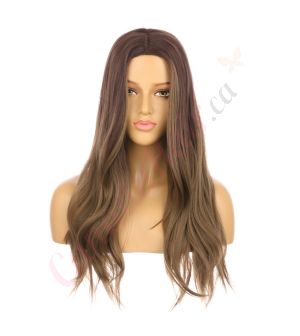DM2031344-v4 Ombre Ash Brown Long Synthetic Hair Wig  [FINAL SALE]