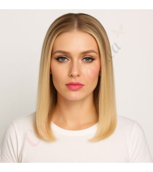 Ella - Short Ombre Blonde Remy Human Hair Wig 14 Inches Bob Wig 