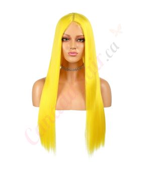 FU1904705 - Long Yellow Synthetic Hair Wig [Final Sale]